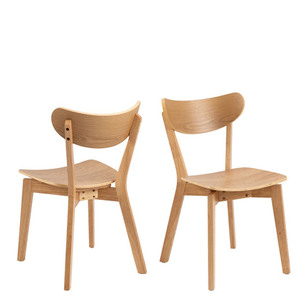 Roxby - Grand Round Dining Table with 4 Roxby Dining Chairs