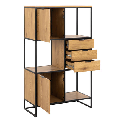Swindon - Bookcase with 2 Doors, 3 Drawers and 1 Shelf