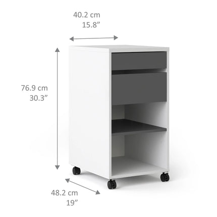 Function Plus - Mobile file cabinet 2 drawers + 1 shelf