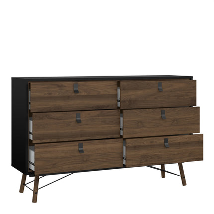 Ry Wide Chest of Drawers 6 Drawers Laminate 150cm