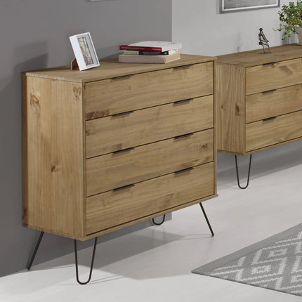 Augusta - Chest of Drawers - 4 Drawer & Hairpin Legs