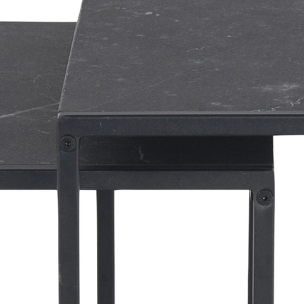 Infinity - Nest of Tables in Black Matt Set of 2