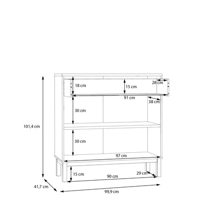 Wensley - 2 Door 1 Drawer Console