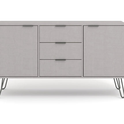 Augusta - Sideboard - 2 Door 3 Drawer Grey & Hairpin Legs