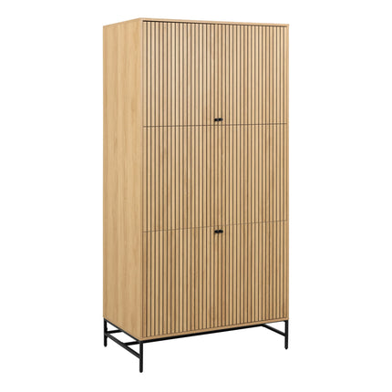 Albany Wardrobe 4 Door Adjustable Shelves 200cm Industrial