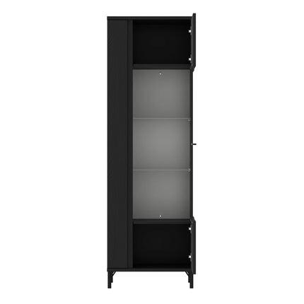 Avenale Tall Display Cabinet Glass Door 194cm Industrial