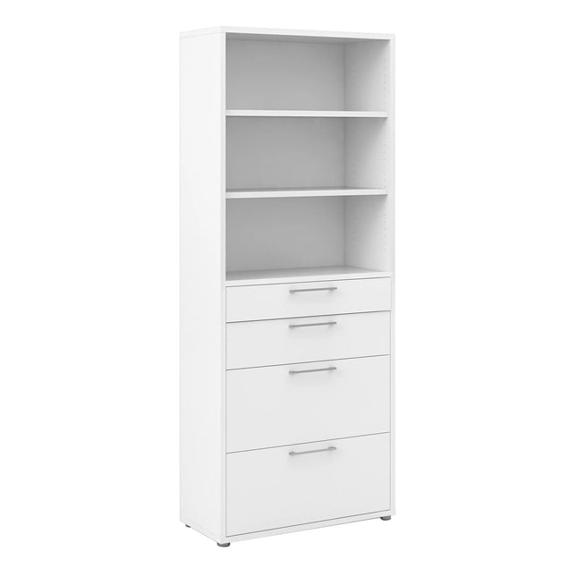 Prima - Bookcase 2 Shelves With 2 Drawers + 2 File Drawers