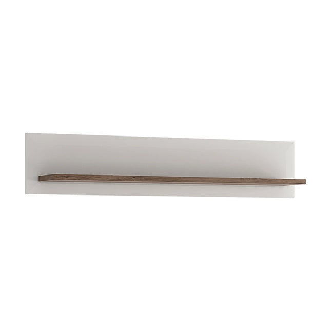 Toronto - 125cm Wall Shelf In White and Oak