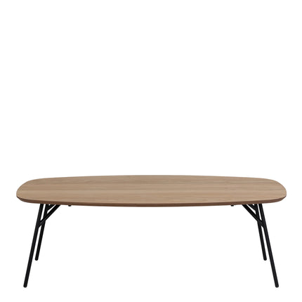 Caracas Rectangular Coffee Table in Oak and Matt Black