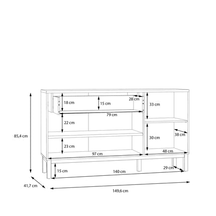 Wensley - 3 Door 1 Drawer Sideboard