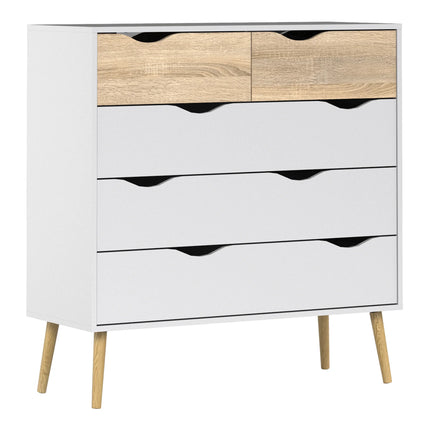 Oslo - 3 Piece Bedroom Set, Bedside, Chest and 3 Door 3 Drawers Wardrobe