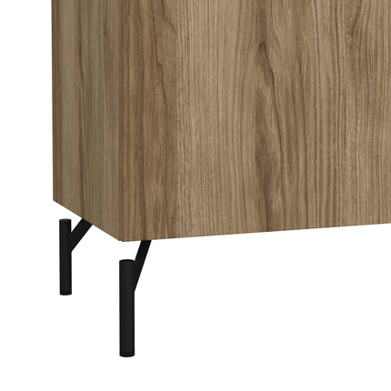 Kendall - TV-Unit with 2 Doors + 1 Drawer Oak and Black