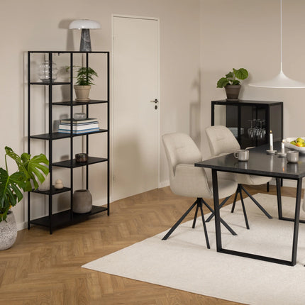 Newcastle - Asymmetrical Bookcase with 6 Shelves