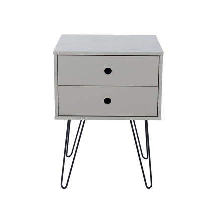 Options - Bedside Table - 2 Drawer & Hairpin Legs