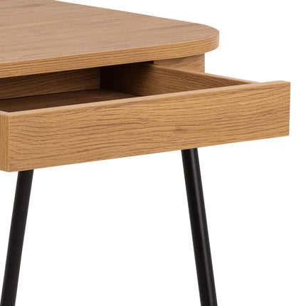 Blueton - Office Desk with 2 Drawers in Black and Oak