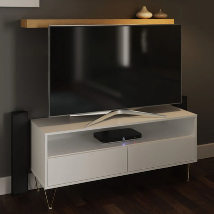 Monaco - TV Unit - 2 Drawers - White