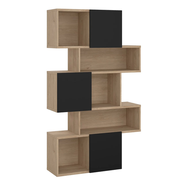 Maze Asymmetrical Bookcase With Doors, Choice Of Finishes