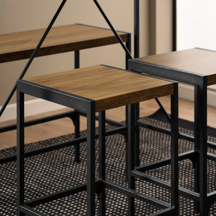Bahamas - Bar Table Set in Black and Oak