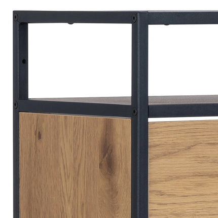 Seaford - Shoe Cabinet in Black and Oak