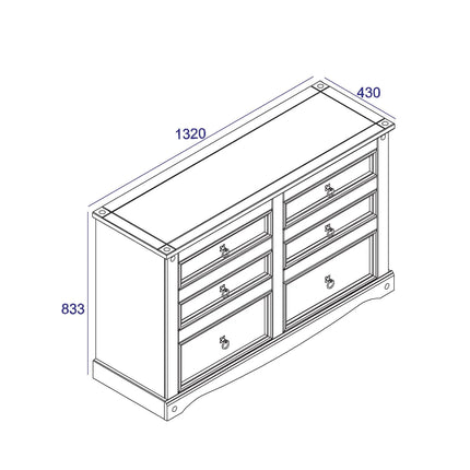 Corona - Chest of Drawers - 6 Drawer Traditional