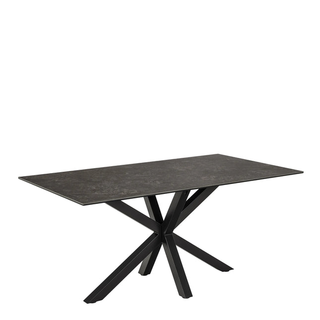 Heaven Ceramic Dining Table 160x90cm - Black, Grey, Rusty Brown & White