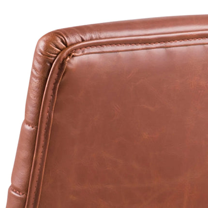 Winslow Swivel Desk Chair With Adjustable Height In Vintage Brandy