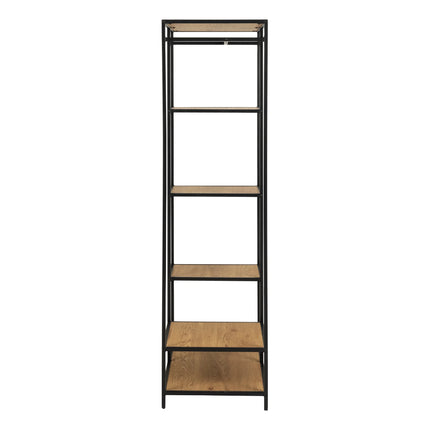 Seaford - Black Metal Clothes Rack with 5 Shelves