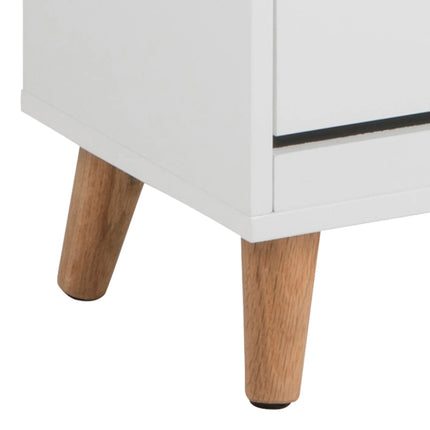 Mitra - Shoe Cabinet 3 Flip Down Doors in White