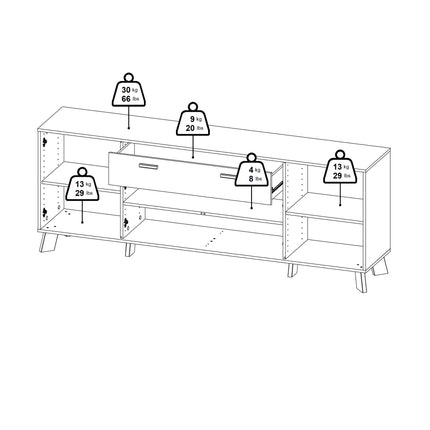 Ikast - Sideboard 4 Doors + 1 Drawer