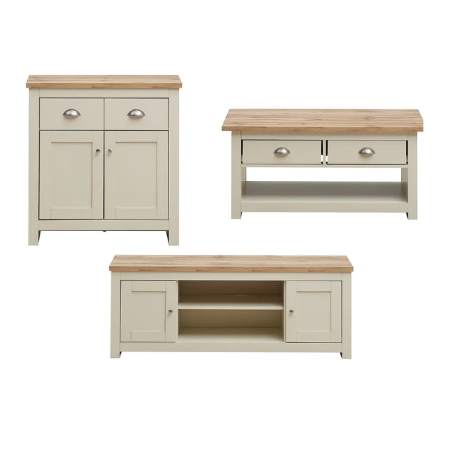 Lisbon - Set - 2 Door TV Unit, 3 Drawer Sideboard, Coffee Table