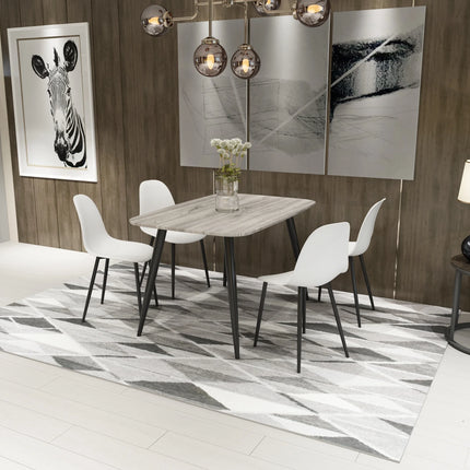 Aspen - Dining Chair Pair - Curved Plastic Seats & Metal Legs
