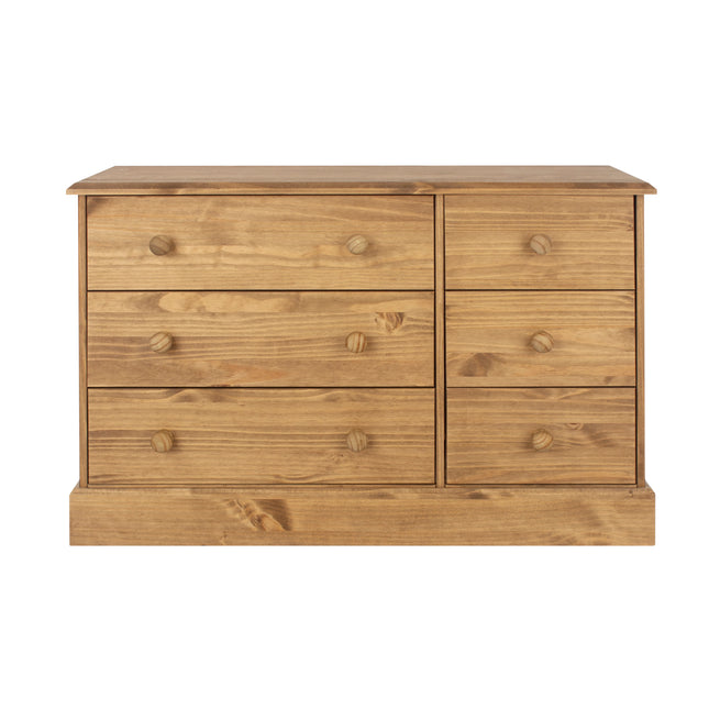 Cotswold - Chest of Drawers - 6 Drawer Antique Waxed Pine