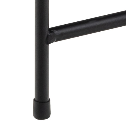 Avila - Side Table with Black Polished Marble Stone 52x40cm