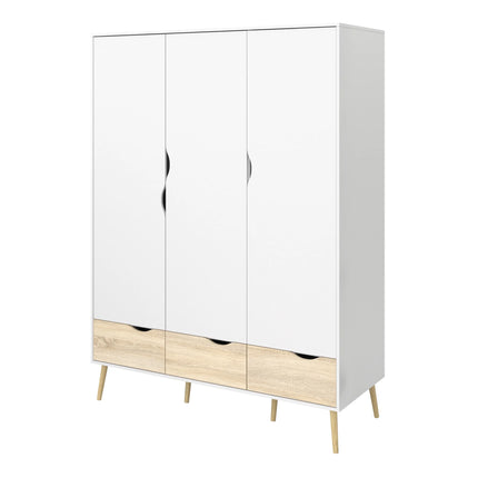 Oslo - Wardrobe 3 Doors 3 Drawers