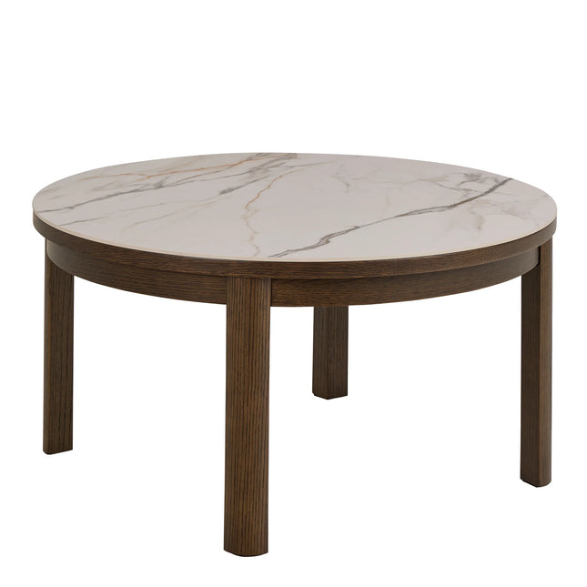Southampton Round Coffee Table Cream Ceramic 90x45cm