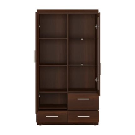 Imperial - 2 Door 3 Drawer Glazed Display Cabinet