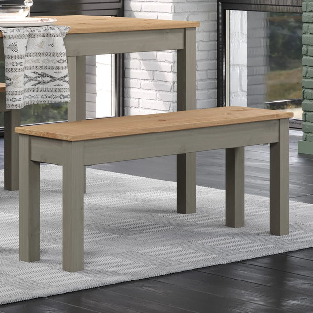 Linea - Dining Bench - Grey & Antique Waxed Pine