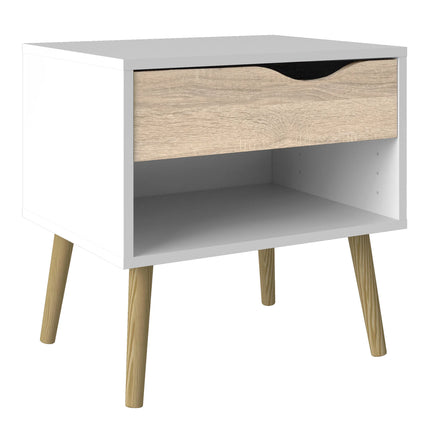 Oslo - 3 Piece Bedroom Set, Bedside, Chest and 3 Door 3 Drawers Wardrobe