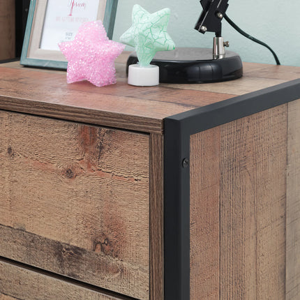 Stretton - 3 Piece Bedroom Set 2 Door Wardrobe - Rustic Oak