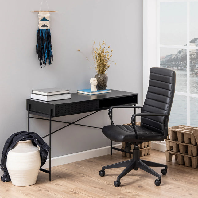 Angus - Office Desk with Sliding Door