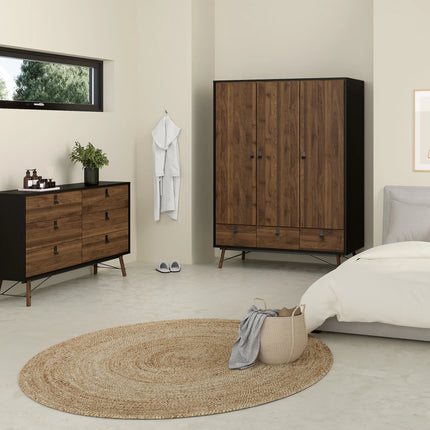 Ry Wide Chest of Drawers 6 Drawers Laminate 150cm
