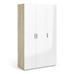 Oak and White High Gloss