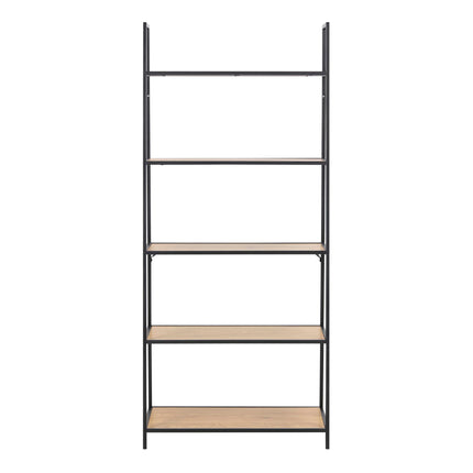 Seaford - Black Metal Ladder Bookcase with 5 Shelves