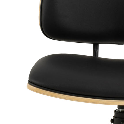 Owen Swivel Dining Chairs Matt Black Set of 2 | Stylish Comfort