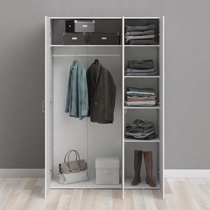 Space - Wardrobe with 3 Doors in White