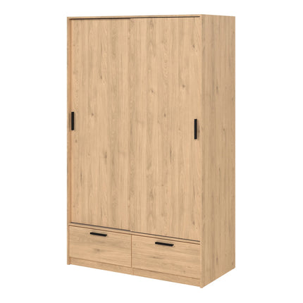 Line 2-Door 2-Drawer Wardrobe With Sliding Doors – Choice Of Finishes