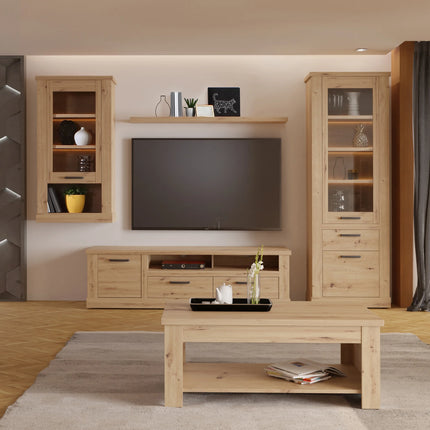 Corona - 2 Drawer 1 Door Coffee TV Unit