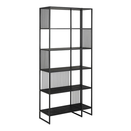 Strington - Bookcase with 5 Shelves in Black