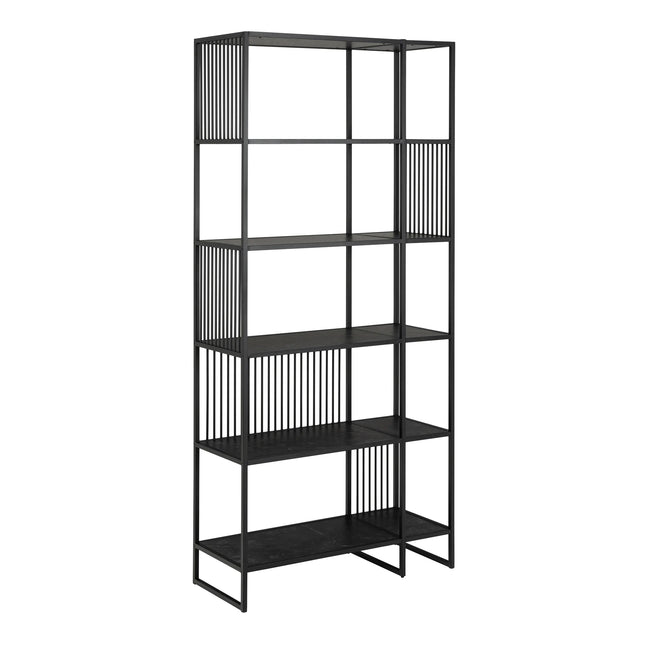 Strington - Bookcase with 5 Shelves in Black