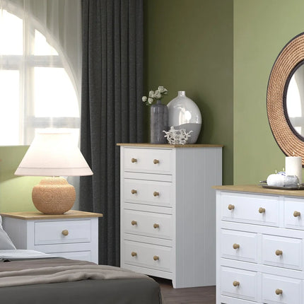 Capri - Chest of Drawers - 4 Drawer & Antique Waxed Pine Top